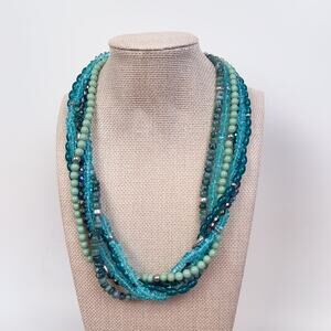 Funky Chunky Multi Layered Rage Against the Beige Beaded Necklace